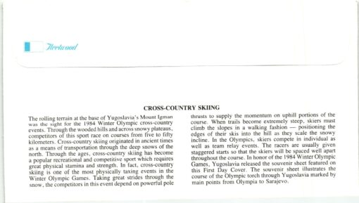 Jugoslavija - 1984 Sarajevo Torch Relay, Skiing Cross Country Sarajewo Olympic Games – Bild 2