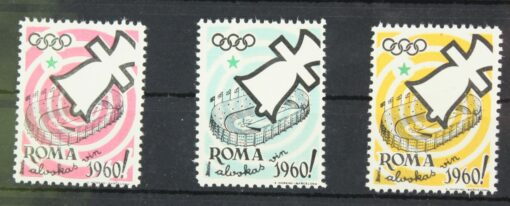 Olympic Games Roma Rom 1960 Poster stamp cinderella Vignette Sport Reklamemarke 