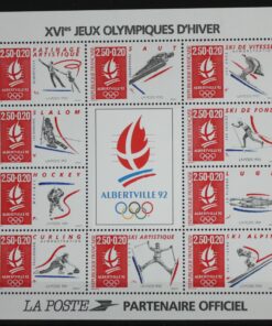France 1992 Albertville Olympic Games JO Olympia Mi. 2883-2888 Bl. 12 ** MNH