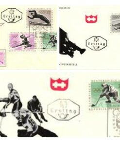 Austria - 1963 Wien Ski Ice Skating, Hockey  Luge Olympische Winterspiele 1964 Innsbruck 3 Briefe Olympic Winter Games