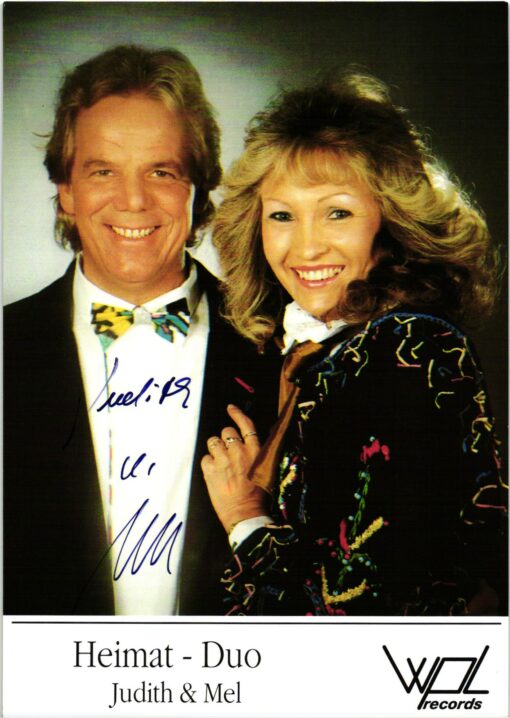 Judith und Mel Jersey () Autogramm Musiker, WPL Records, Grand Prix Volksmusik 