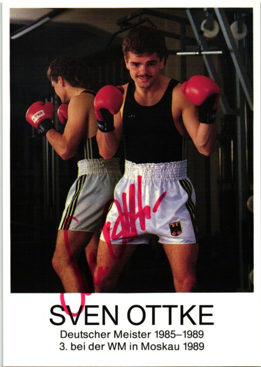 Sven Ottke (1967-) Autogramm Boxen, Deutscher Meister 1985-1990, 3. WM Moskau 1989