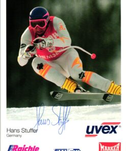 Hans Stuffer (1961-) Autogramm Skisport Podest weltcup