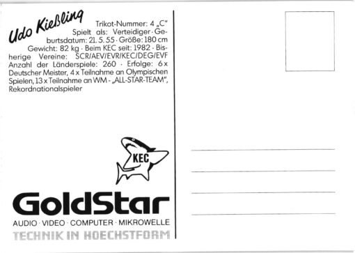 Udo Kießling (1955-) Autogramm Eishockey KEC, WM, Olympia Nationalspieler – Bild 2