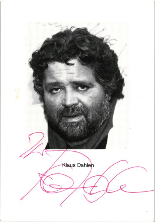 Klaus Dahlen (1938-2006) Autogramm deutscher Schauspieler