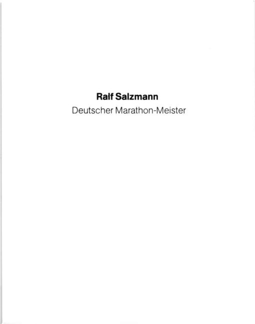 Ralf Salzmann (1955-) Autogramm Marathon, Deutscher Meister – Bild 2