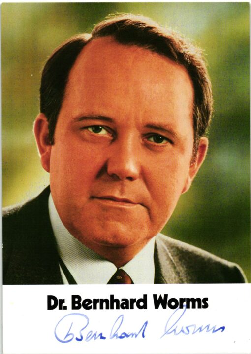 Bernhard Worms (1930-) Autogramm Politiker, CDU, 1. FC Köln Verwaltungsrat