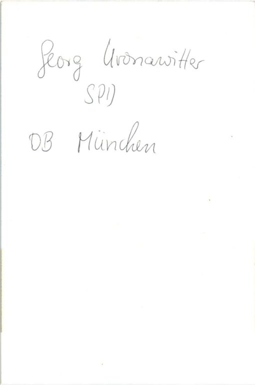 Georg Kronawitter (1928-2016) Autogramm Politiker SPD, Oberbürgermeister München – Bild 2