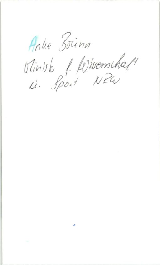 Anke Brunn (1942-) Autogramm Politikerin SPD, Minister Wissenschaft und Sport NRW – Bild 2