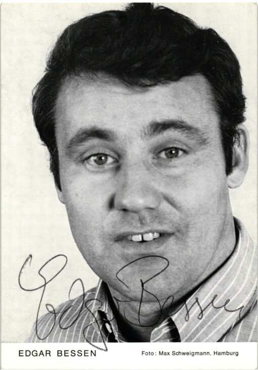 Edgar Bessen (1933-2012) Autogramm deutscher Schauspieler und Hörspielsprecher. 