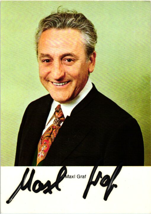 Maxl Graf (1933-1996) Autogramm deutscher Volksschauspieler und Sänger 