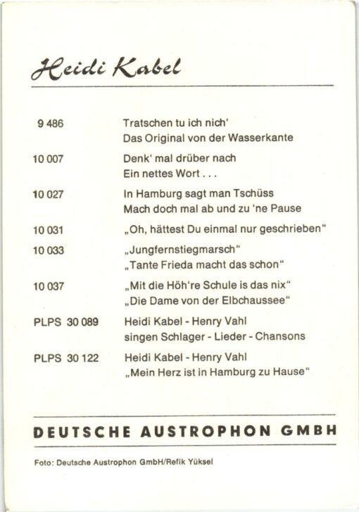 Heidi Kabel (1914-2010) Autogramm deutsche Volksschauspielerin, Hörspielsprecherin und Sängerin,  – Bild 2