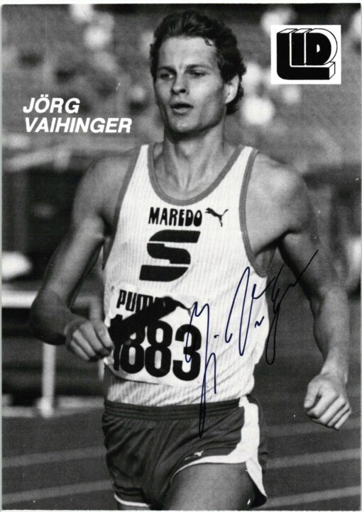 Jörg Vaihinger (1962-) Autogramm Leichtathletik, 4x400M Olympia, Weltmeisterschaft
