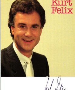 Kurt Felix (1941-2012) Autogramm Schweizer Fernsehmoderator und Fernsehjournalist