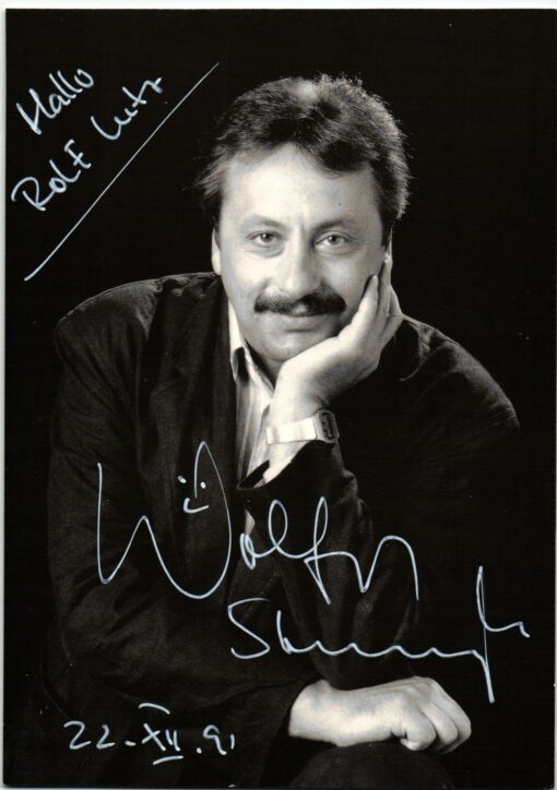 Wolfgang Stumph (1946-) Autogramm deutscher Schauspieler und Kabarettist. Kommissar Wilfried Stubbe in der ZDF-Krimireihe Stubbe – Von Fall zu Fall 