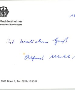 Alfred Mechtersheimer (1939-2018) Autogramm deutscher Offizier, Politiker, Bundestag