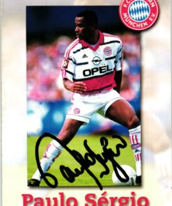 Paulo Sérgio (1969-) Autogramm brasilianischer Fußballer, AS Roma, FC Bayern München, 