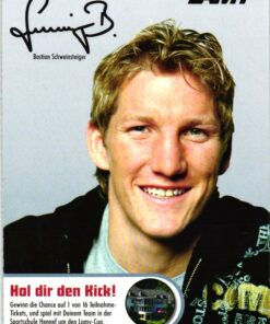 Bastian Schweinsteiger (1984-) Autogramm aufgedruckt Fußball, FC Bayern, Manchester United, Nationalspieler