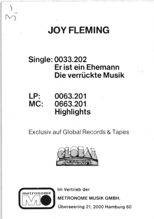 Joy Fleming (1944-2017) Autogramm deutsche Jazz-, Blues- und Schlagersängerin. – Bild 2