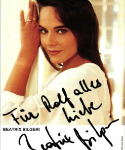 Beatrix Bilgeri (1960-) Autogramm österreichische Schauspielerin. Geliebte von Roy Black Schloß Wörthersee