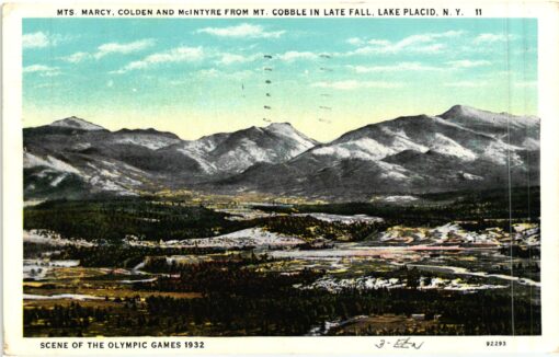 USA - 1932 Lake Placid Olympische Winterspiele Postcard Olympic Winter Games – Bild 2
