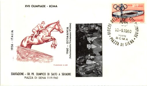 Italy - 1960 Roma Piazza d siena Equitazione, Olympische Spiele Roma, Olimpiadi, Olympic Games