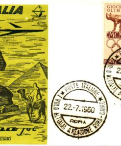 Italy - 1960 Volo Alitalia Roma-Cairo, Kairo Olympische Spiele Roma, Olimpiadi, Olympic Games