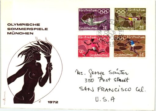 Liechtenstein 1972 München Turnen, Hochsprung, Laufen, Diskus, Olympische Spiele Olympic Games