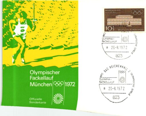 Germany, 1972 Olympische Spiele München, SST, Fackellauf Bad Reichenhall Olympic Games
