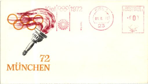 Germany, 1972 Olympische Spiele München, MWST EMA Freistempel,Kiel 1972 Olympic Games