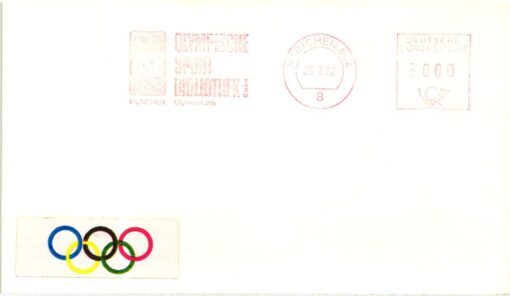 Germany, 1972 Olympische Spiele München, MWST EMA Freistempel,Sport Bibliothek Olympiaturm Olympic Games
