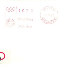 Germany, 1972 Olympische Spiele München, MWST EMA Freistempel,Munich 1972 Finland Suomi Red Meter Olympic Games
