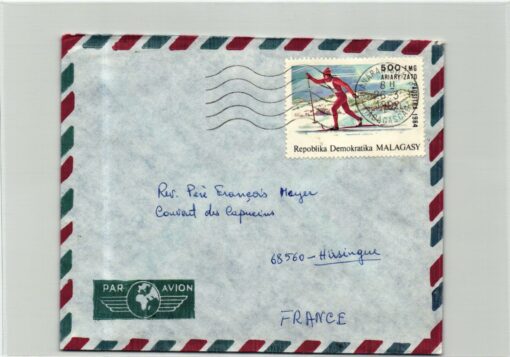 Malagasy Ski Nordisch, Langlauf 1984 Madagascar Flugpost Airmail Olympic Games