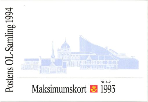 Norge Lillehammer 1994, Maximumkarte Fackellauf Torch Winterspiele, Olympic Winter Games – Bild 3