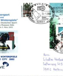 Germany Köln Damen Zweierbob Bob Woman Salt Lake City 2002, Winterspiele, Olympic Winter Games