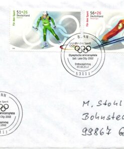 Germany Bonn FDC Ski Jumping, Ski nordic, Salt Lake City 2002, Winterspiele, Olympic Winter Games