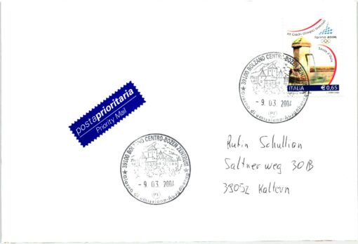 Italy, Torino 2006 4 FDC 2004 Pragelato, Bardonecchia, Sauze d'Oulx Turin, Winterspiele, Olympic Winter Games – Bild 3