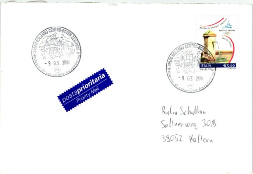 Italy, Torino 2006 4 FDC 2004 Pragelato, Bardonecchia, Sauze d'Oulx Turin, Winterspiele, Olympic Winter Games – Bild 2