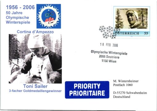 Austria, Torino Sestriere 2006 Toni Sailer Ski 19 different cover, Winterspiele, Olympic Winter Games – Bild 19