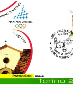 Italy, Torino 2006 4 FDC 2004 Pragelato, Bardonecchia, Sauze d'Oulx Turin, Winterspiele, Olympic Winter Games