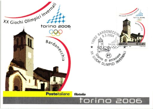 Italy, Torino 2006 4 FDC 2004 Pragelato, Bardonecchia, Sauze d'Oulx Turin, Winterspiele, Olympic Winter Games – Bild 7