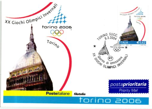 Italy, Torino 2006 4 FDC 2004 Pragelato, Bardonecchia, Sauze d'Oulx Turin, Winterspiele, Olympic Winter Games – Bild 5