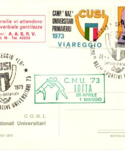 Italy, Viareggio 193 Lotta Universitari CUSI Vignette, Ringen, Lutte, Wrestle