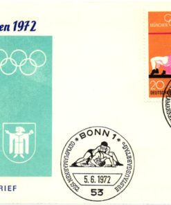 Germany, Ringen SST München 1972 FDC Olympia Turnen, Ringen, Lutte, Wrestle