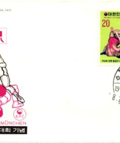 Korea, Boxen Ringen München 1972 FDC Olympic Turnen, Ringen, Lutte, Wrestle