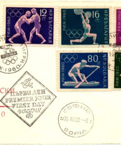 Bulgaria, Rom 1960 Olympic games FDC Sport, Ringen, Lutte, Wrestle
