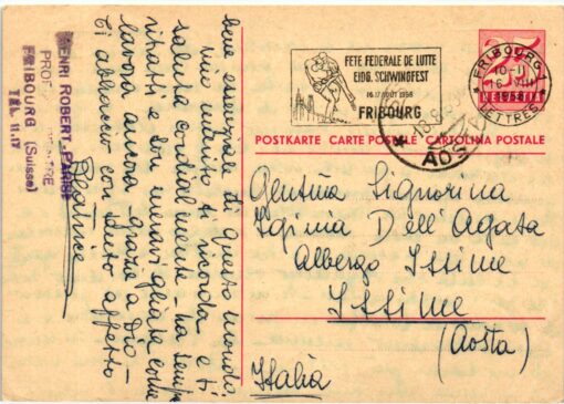 Swiss Fete Federale Lutte Schwingfest Fribourg 1958, Ringen, Lutte, Wrestle