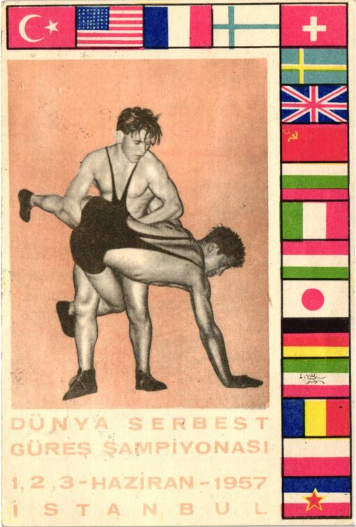 Türkei, campionato mondiale libera 1957 Istanbul, Ringen, Lutte, Wrestle