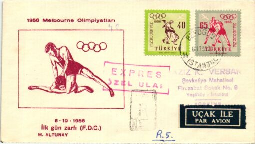 Türkei, Melbourne 1956 Olympic games, Ringen, Lutte, Wrestle