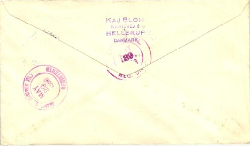Sverige, Stockholm 1953 FDC Sport to USA Air Mail, Ringen, Lutte, Wrestle – Bild 2